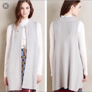 Anthropologie Moth Danna Gray Sweater Vest
